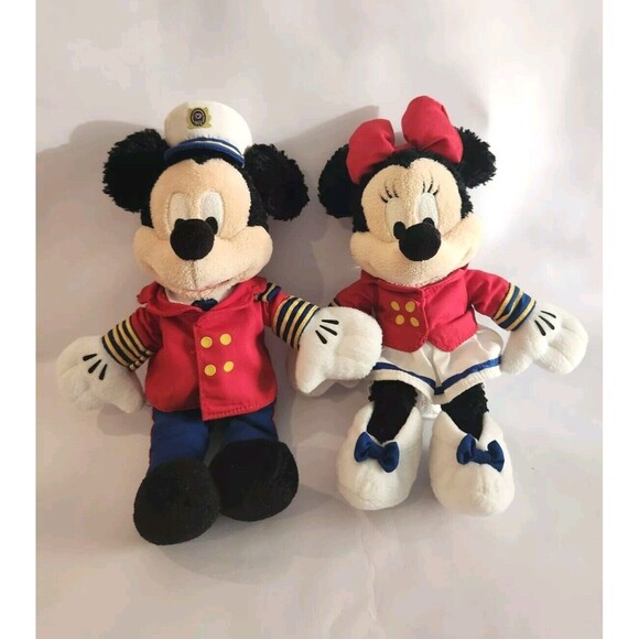 Disney Cruise Line Captain Mickey And Minnie Mouse Plush Stuffed Animal - Picture 1 of 8